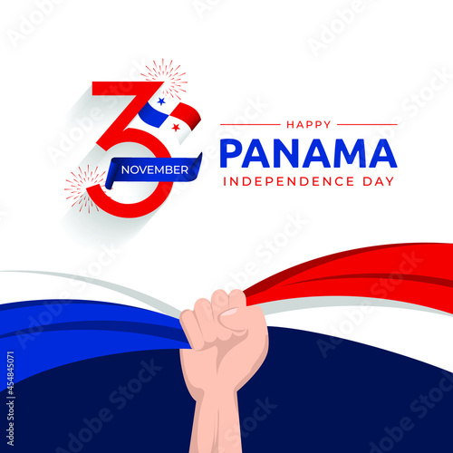 3 november panama independence day background vector image. photo