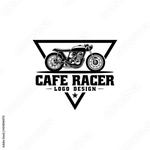 retro motor cycle isolated vector