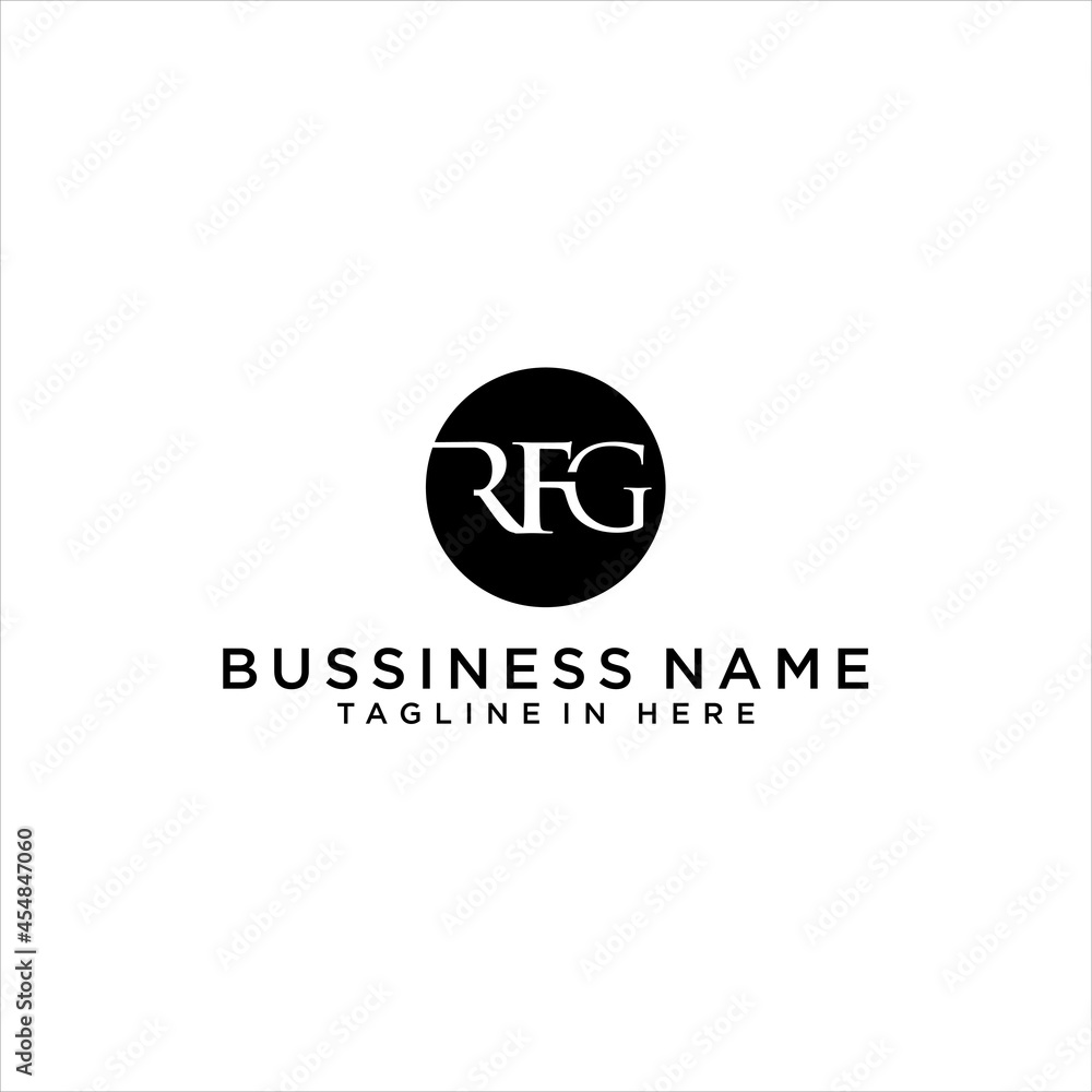 RF RFG letter logo design RF RFG letter logo design