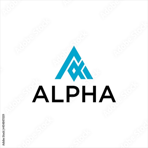 Canvas Print alpha logo design and a letter vector