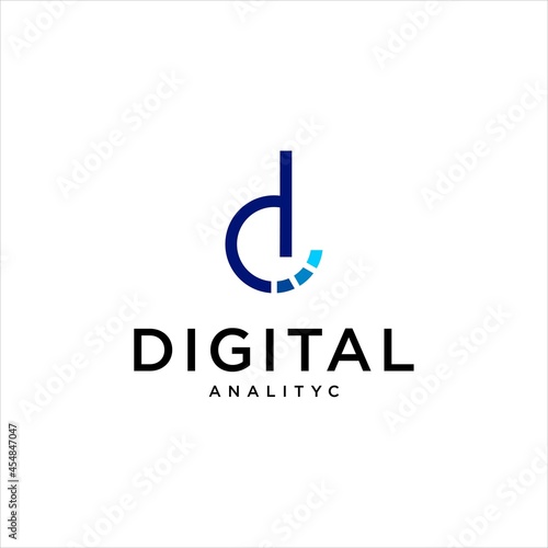 d logo digital abstract vector and analytic idea