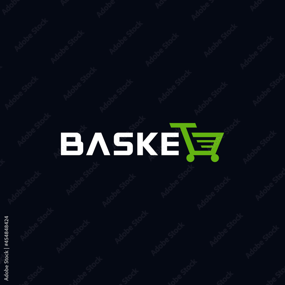 Basket wordmark, company logo design.