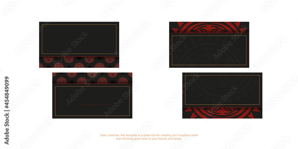 An invitation template with a place for your text and a face in polizenian style patterns. Vector design of a postcard in black color with a mask of the gods. An invitation template with a place for your text and a face in polizenian style patterns. Vector design of a postcard in black color with a mask of the gods.