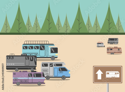 campers of parking