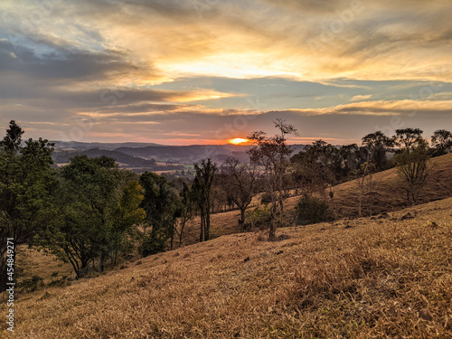 sunset in the mountains