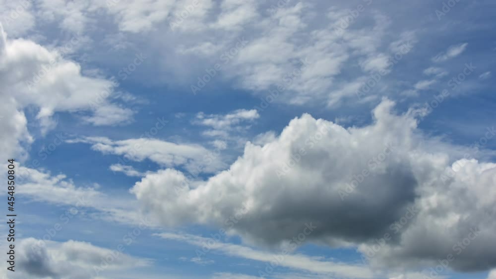 4K Time lapse, Beautiful motion white clouds on blue sky background. 4K Time lapse, Beautiful motion white clouds on blue sky background.