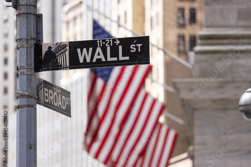 Wall Street sign in New York City