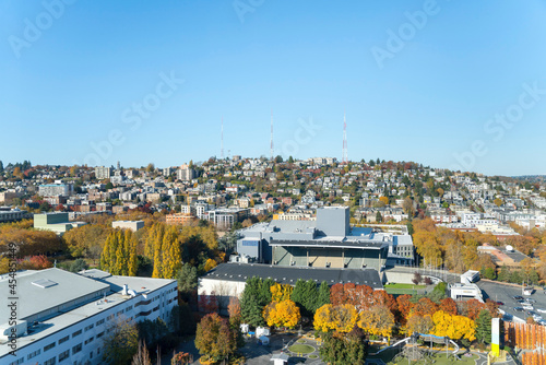 Aerial view of the Tacoma infrastructures in Washington photo