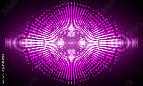 Sound waves oscillating dark light