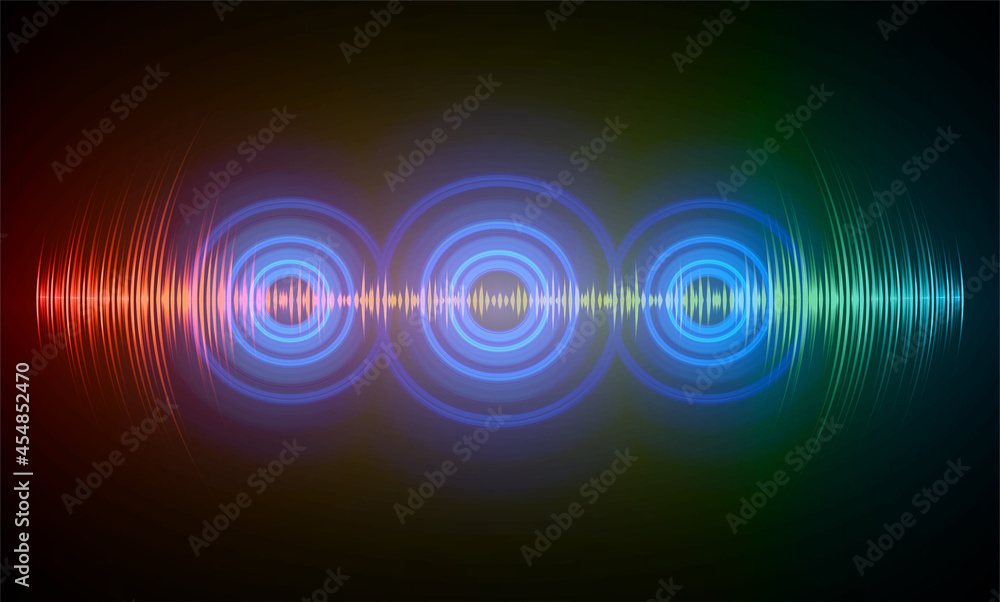 Sound waves oscillating dark light Sound waves oscillating dark light