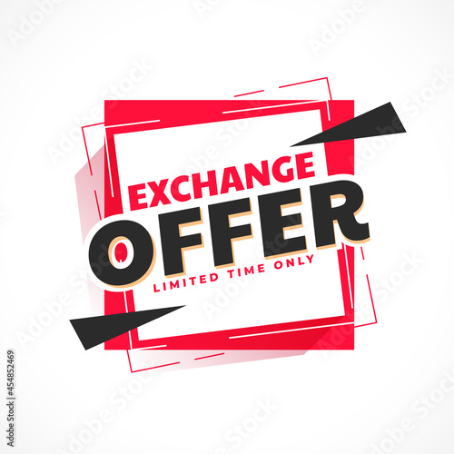 exchange offer trendy banner design