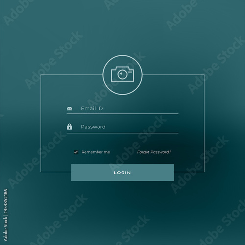 line style login page template