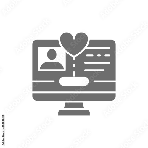 Website for donations, internet page of needy, help, volunteering grey icon.