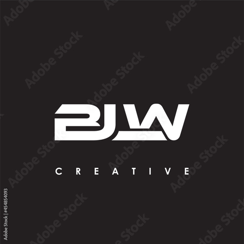 BLW Letter Initial Logo Design Template Vector Illustration