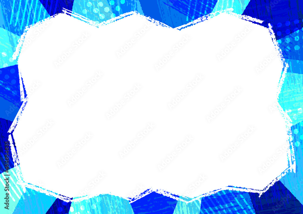 手描きフレーム 青 Stock Vector Adobe Stock 手描きフレーム 青 Stock Vector Adobe Stock
