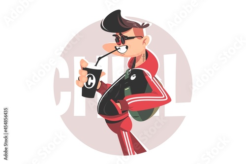 Dude with cup of coffee