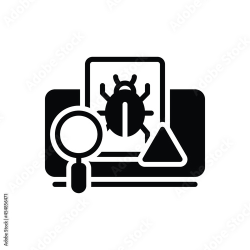 Black solid icon for detection