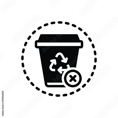 Black solid icon for unnecessary