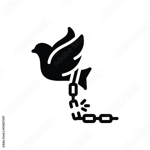 Black solid icon for independently