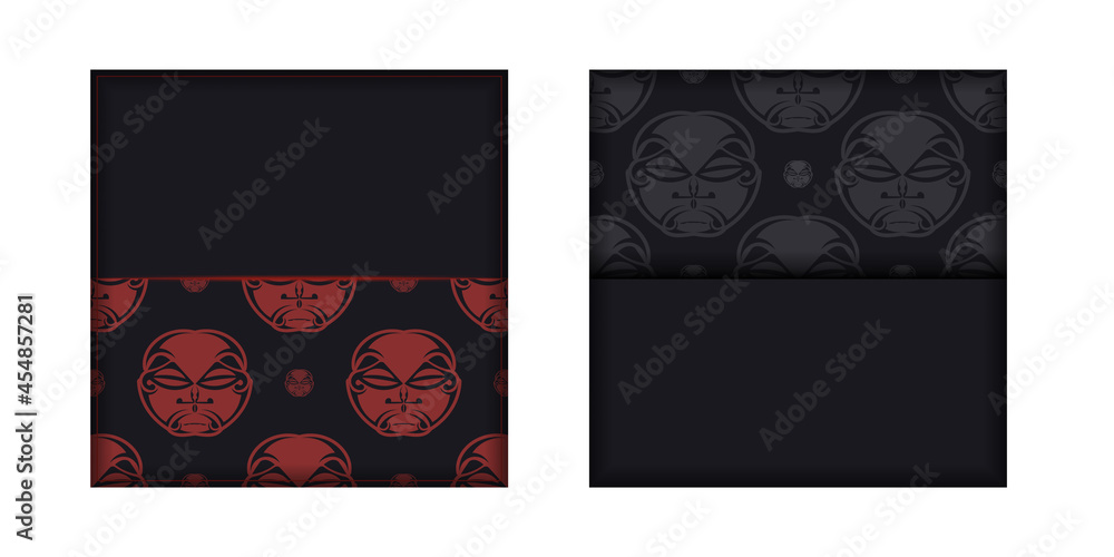 Black banner template with Greek ornaments and place for your logo and text. Template for postcard print design Black banner template with Greek ornaments and place for your logo and text. Template for postcard print design