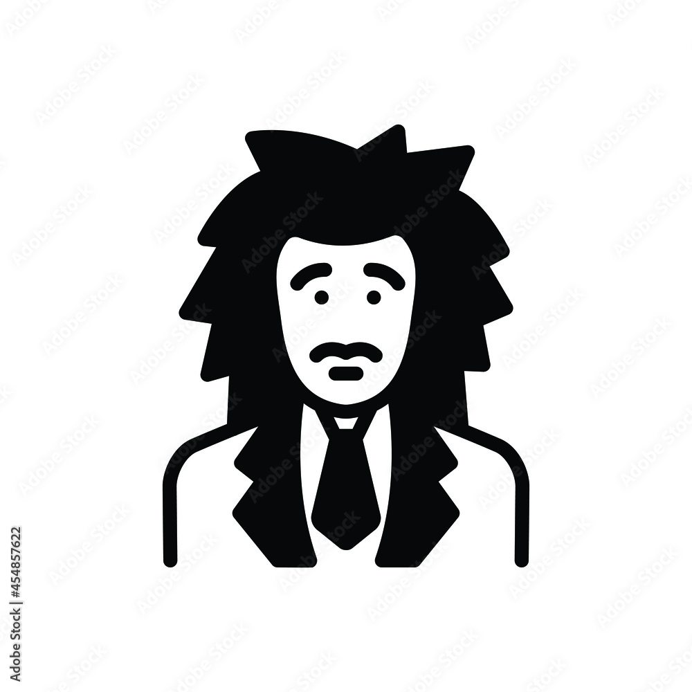 Black solid icon for albert Black solid icon for albert