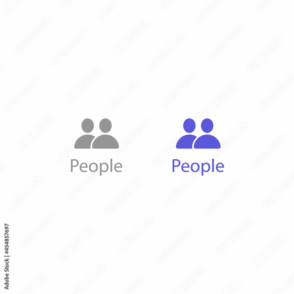 People Button Icon Vector of Social Media Element People Button Icon Vector of Social Media Element