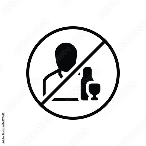 Black solid icon for avoiding