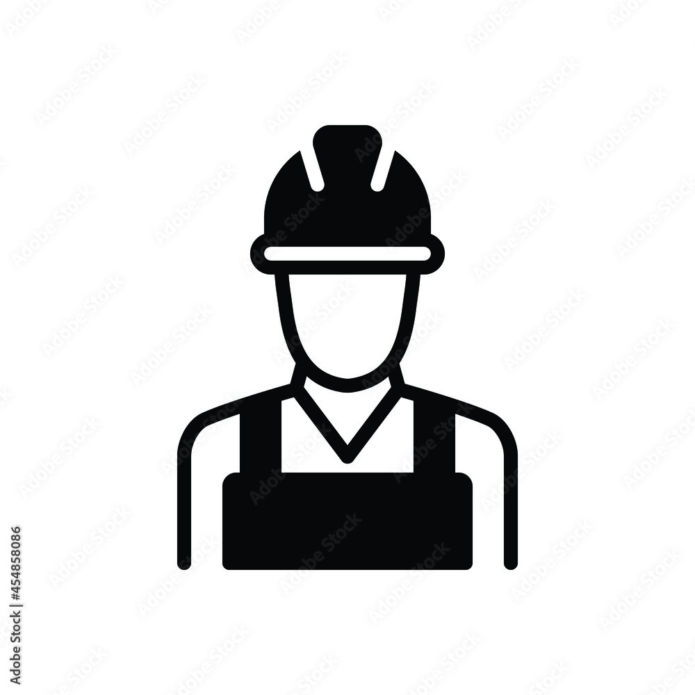 Black solid icon for contractor Black solid icon for contractor