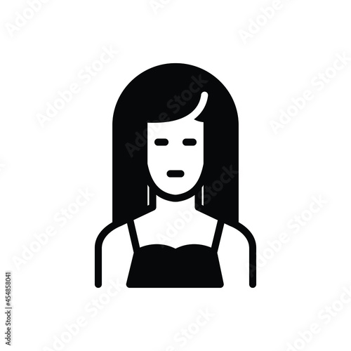 Black solid icon for blond