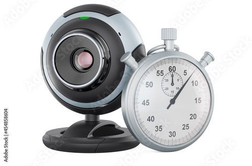 Obraz na płótnie Stopwatch with webcam, 3D rendering