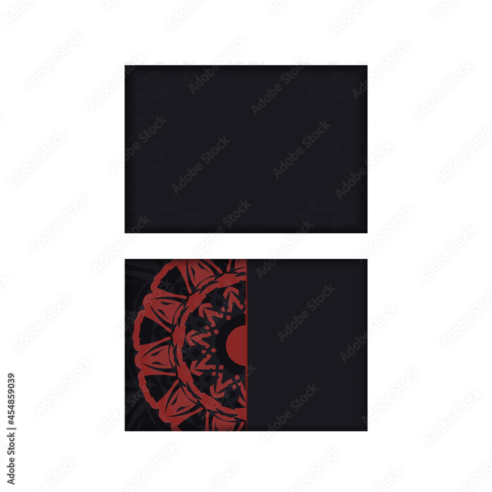 Preparing an invitation with a place for your text and ornaments. Vector Vector Template for print design postcard BLACK colors with Greek ornament. Preparing an invitation with a place for your text and ornaments. Vector Vector Template for print design postcard BLACK colors with Greek ornament.