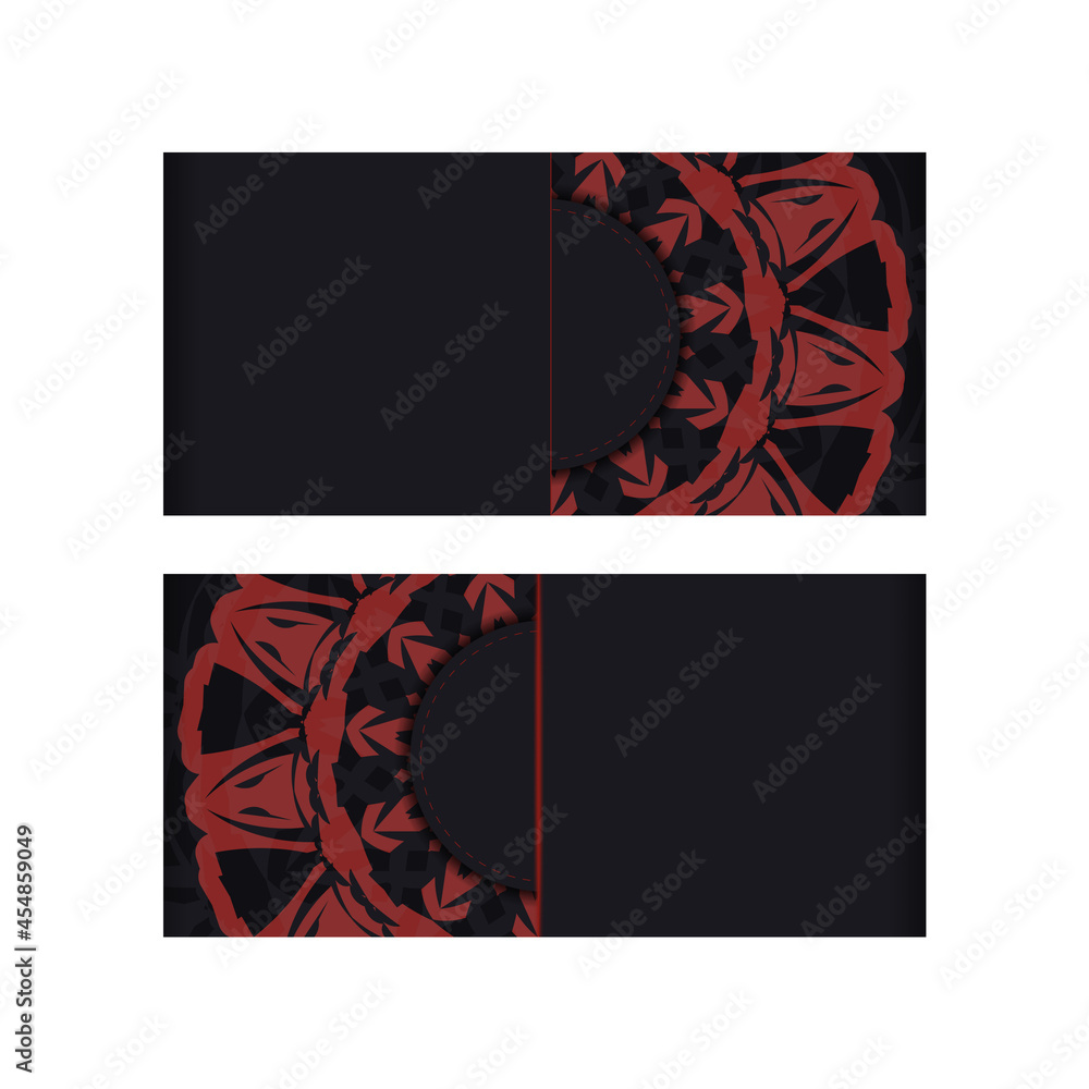 Vector Preparation of invitation card with place for your text and patterns. Vector Template for print design postcards in BLACK colors with Greek patterns. Vector Preparation of invitation card with place for your text and patterns. Vector Template for print design postcards in BLACK colors with Greek patterns.