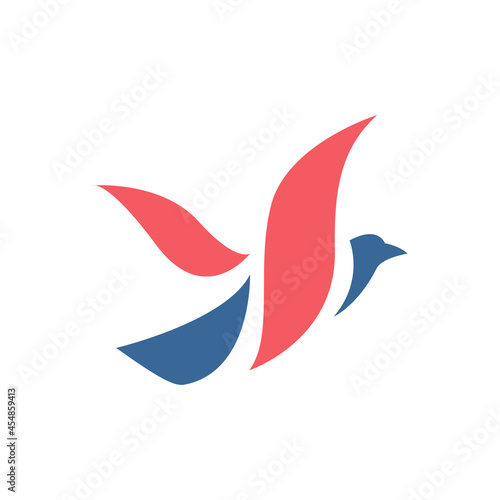 simple modern flying bird logo fly birds graphic template vector illustration
