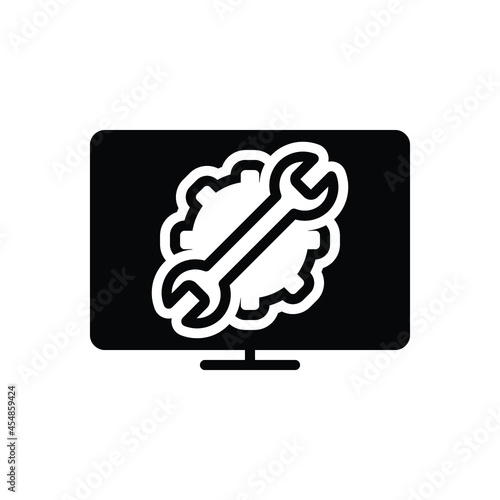 Black solid icon for repair