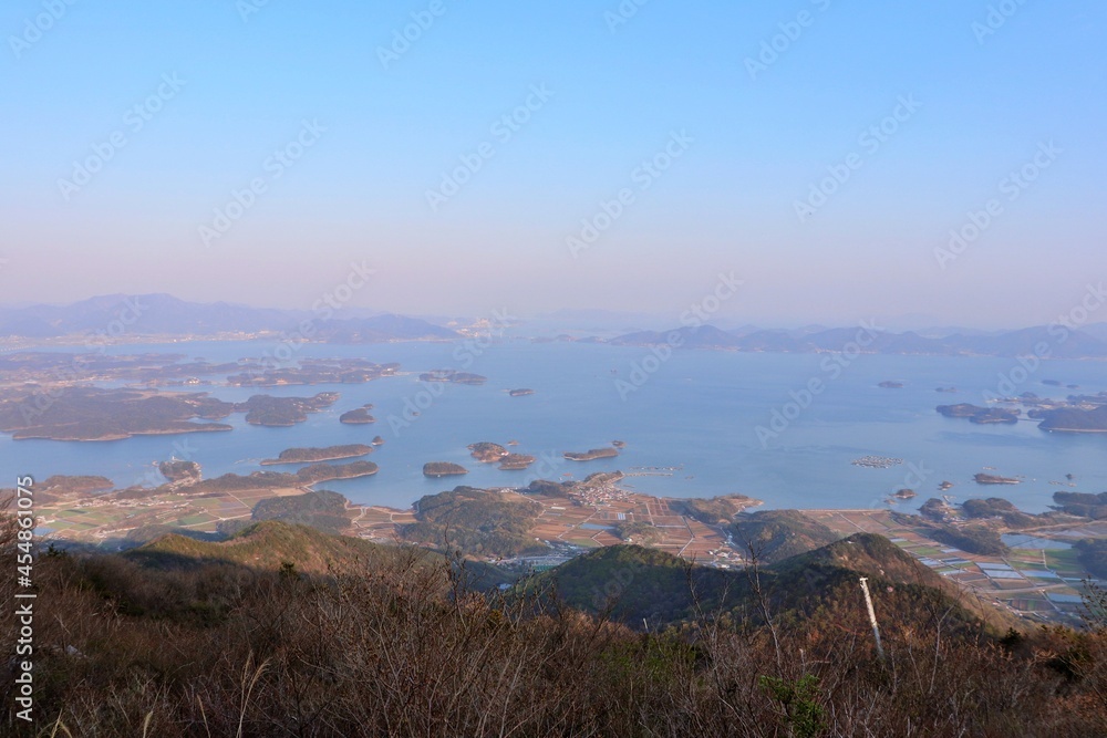 panorama view of the sea and islands