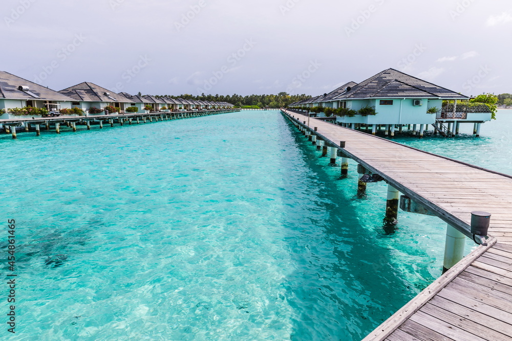 water bungalows in the Maldives