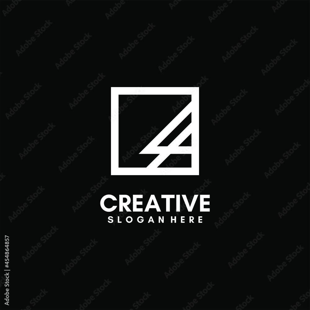initial modern white monogram letter AA creative logo concept in black background design template initial modern white monogram letter AA creative logo concept in black background design template