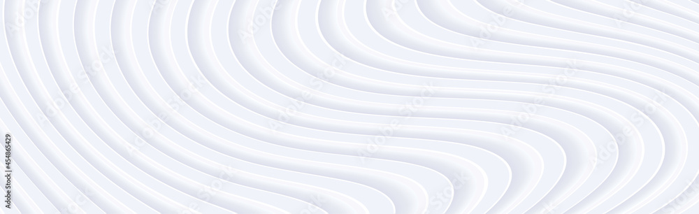 Abstract white background with 3D waves pattern, interesting minimal white gray striped vector background illustration for business presentation. Abstract white background with 3D waves pattern, interesting minimal white gray striped vector background illustration for business presentation.