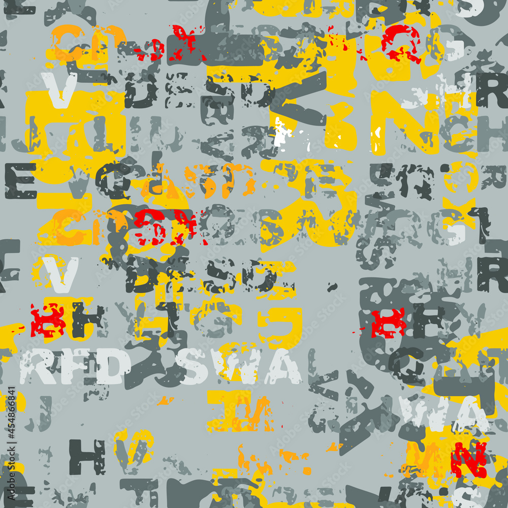 Fototapeta premium seamless pattern with letters 