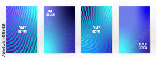 Minimal Poster. Pastel Soft. Blue Gradient Set.
