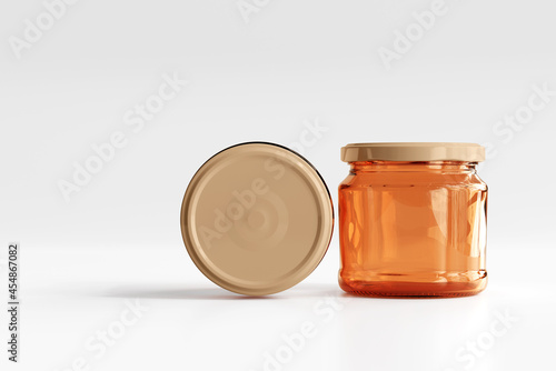 Amber Glass Jar
