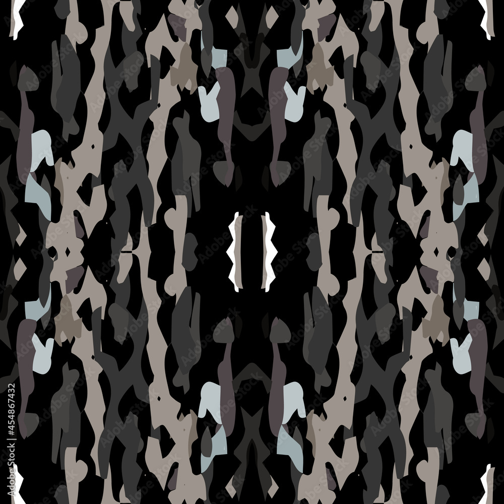 Fototapeta premium Ikat, Tie Dye. Batik, Hand Drawn Ornament.