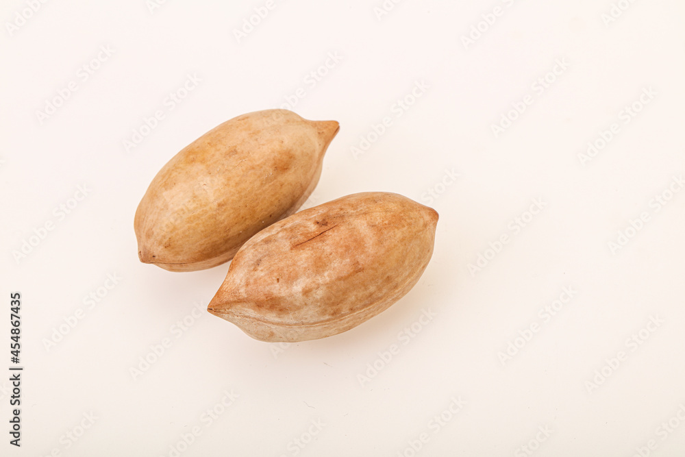 Tasty pecan nut heap isolated Tasty pecan nut heap isolated