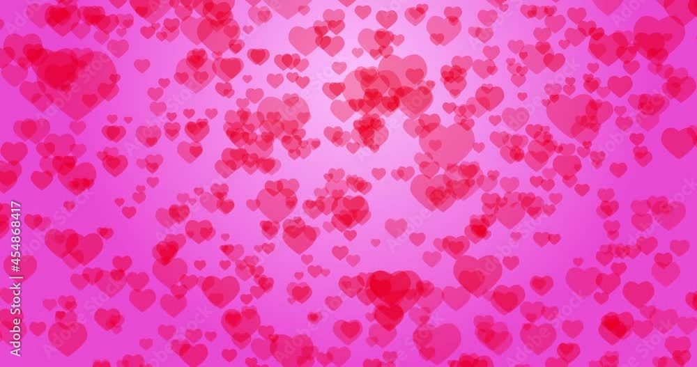 Abstract flying blured hearts on pink background. Valentines day concept Abstract flying blured hearts on pink background. Valentines day concept