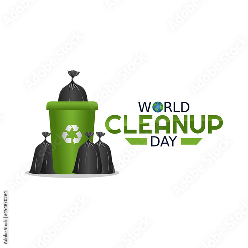 vector graphic of world cleanup day good for world cleanup day celebration. flat design. flyer design.flat illustration.