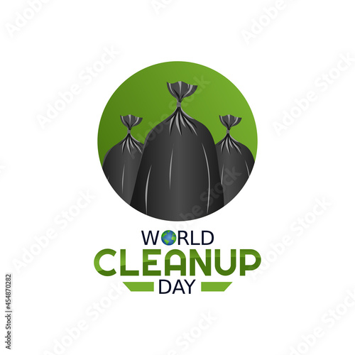 vector graphic of world cleanup day good for world cleanup day celebration. flat design. flyer design.flat illustration.