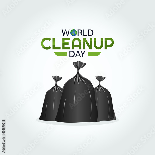 vector graphic of world cleanup day good for world cleanup day celebration. flat design. flyer design.flat illustration.