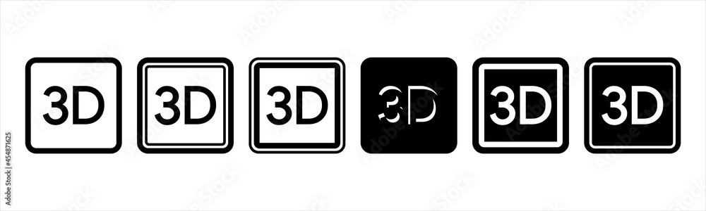 3D button icon set. Three dimension button icons set. Vector stock 3D button icon set. Three dimension button icons set. Vector stock