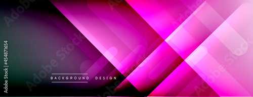 Dynamic lines abstract background. 3D shadow effects and fluid gradients. Modern overlapping forms
