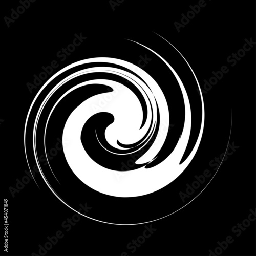 Curl, spiral, swirl, volute. Helix circular twirl